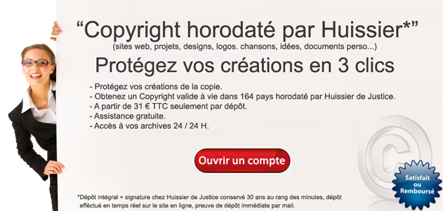Copyright depot enregistrement de copyright à vie